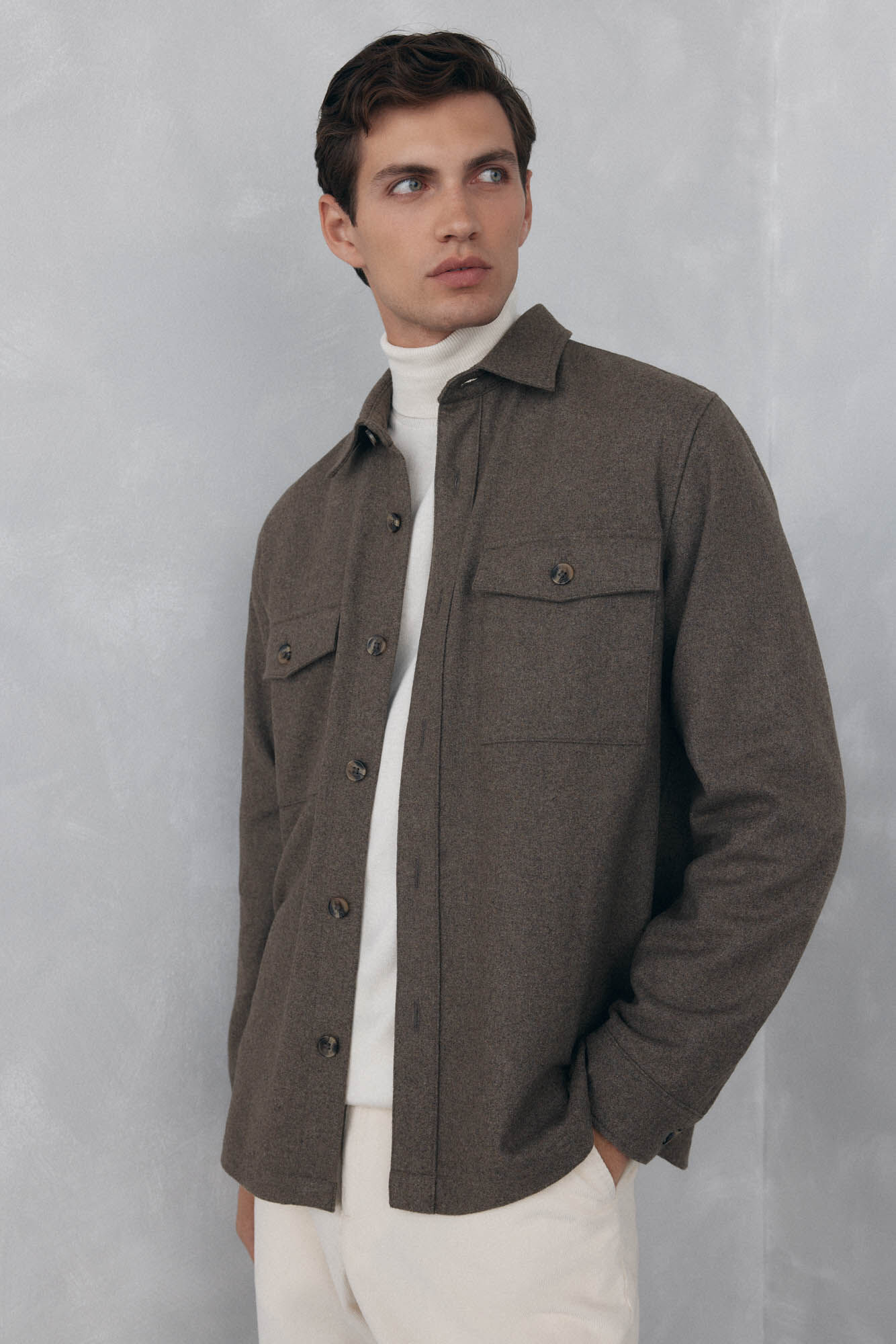 Pedro del Hierro Plain wool overshirt