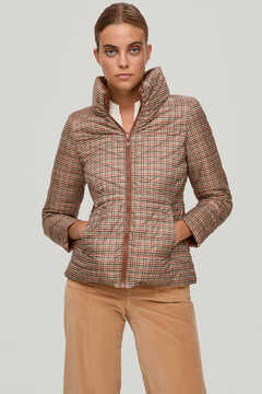 Pedro del Hierro Short printed ultralight reversible jacket Brown