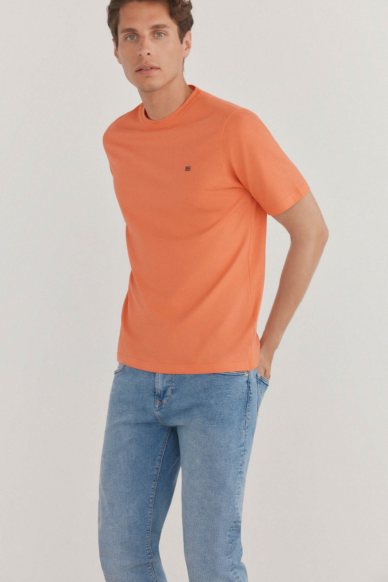 Pedro del Hierro Basic T-shirt Orange