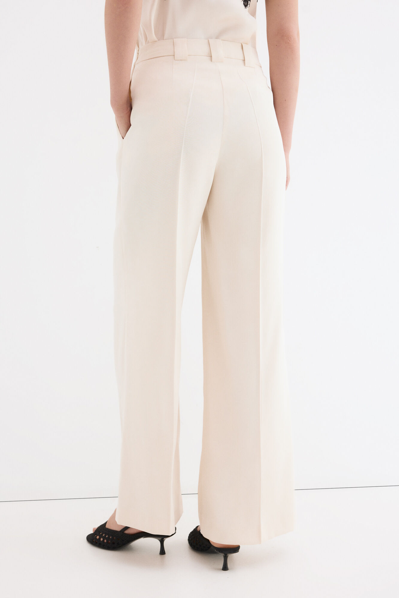 Pedro del Hierro Wide leg trousers Brown