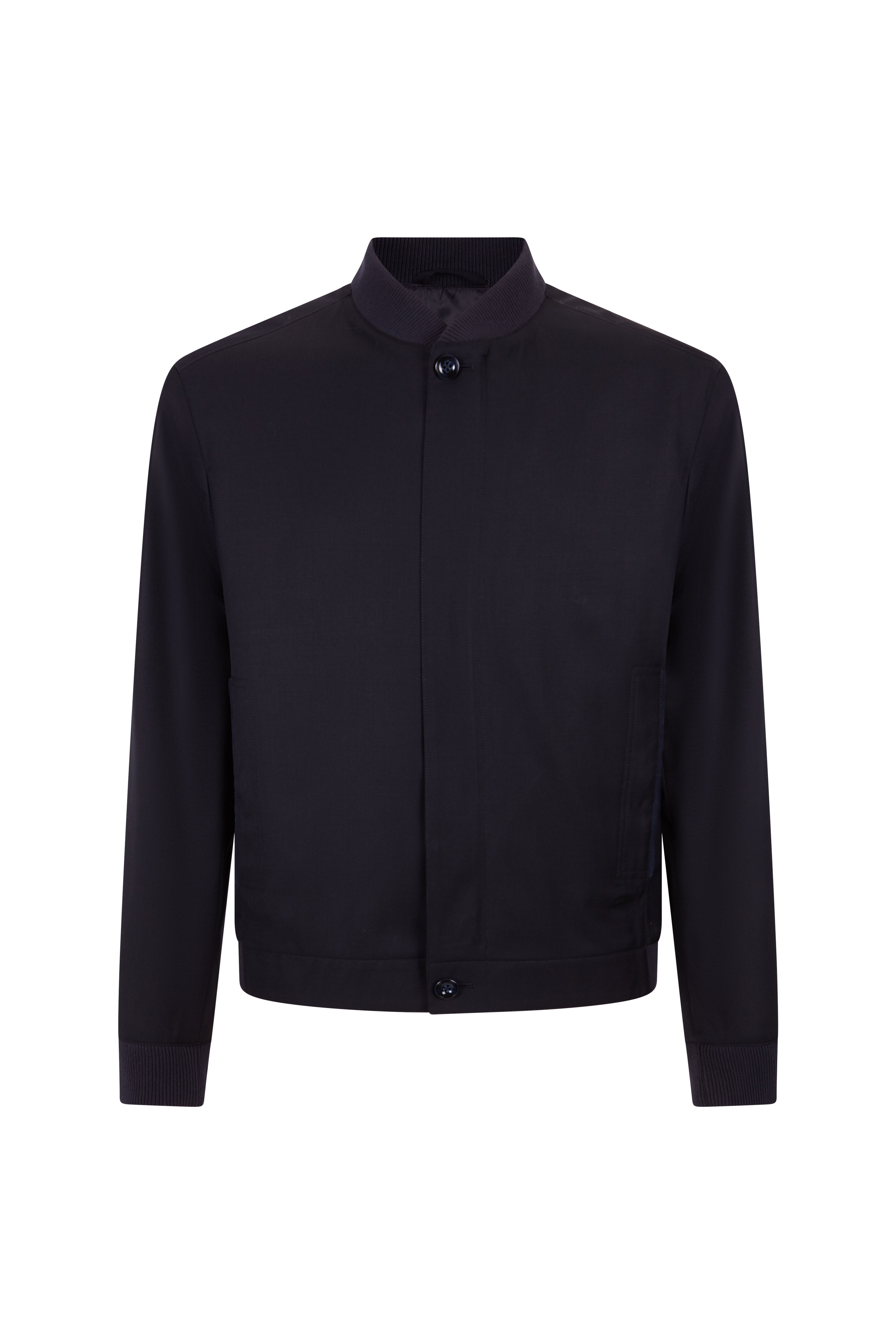 Pedro del Hierro Wool bomber jacket Blue