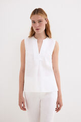 Pedro del Hierro Plain linen top White