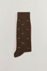 Pedro del Hierro Calcetín logo sport Marrón