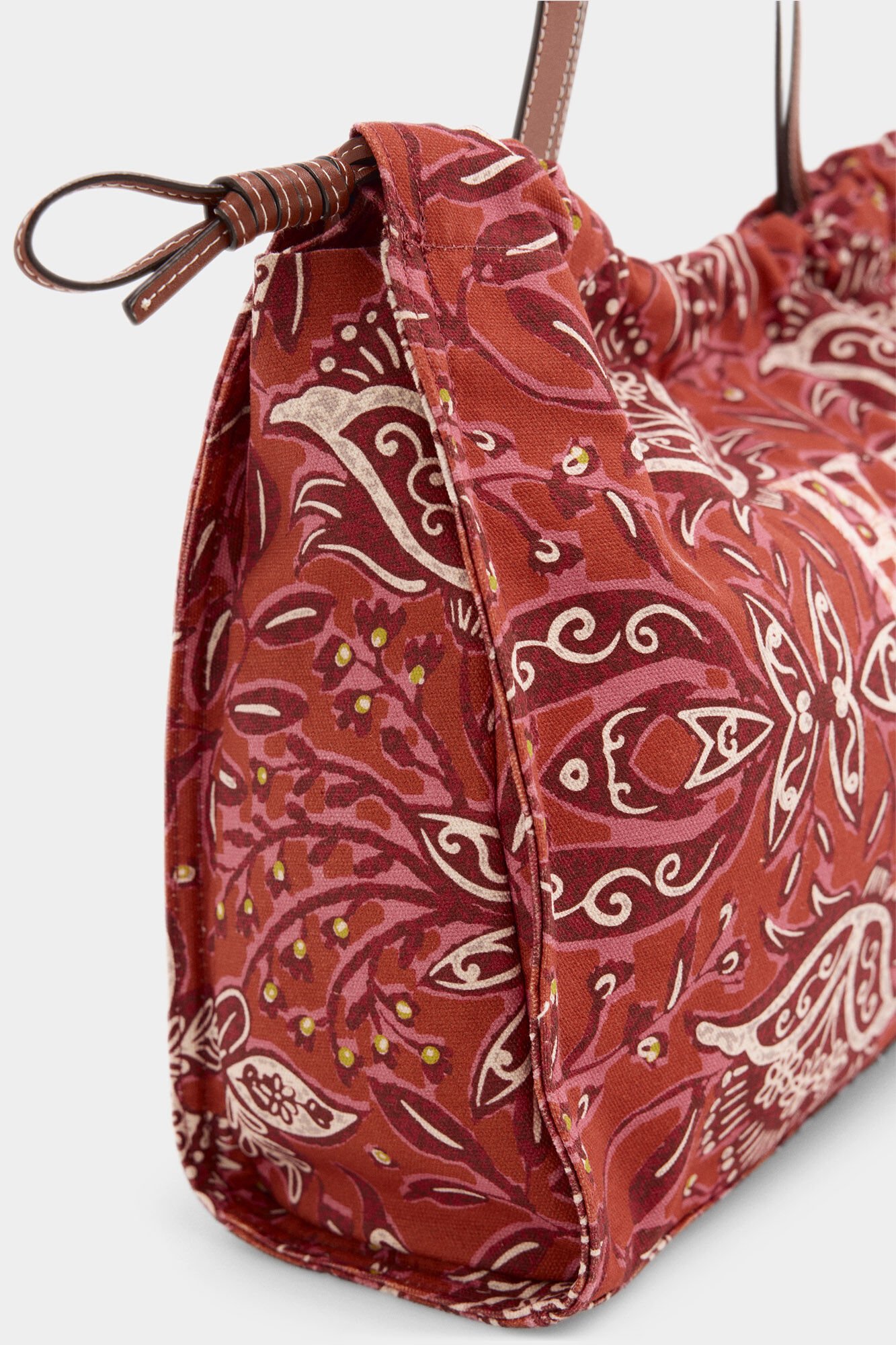 Pedro del Hierro Printed shoulder bag Beige