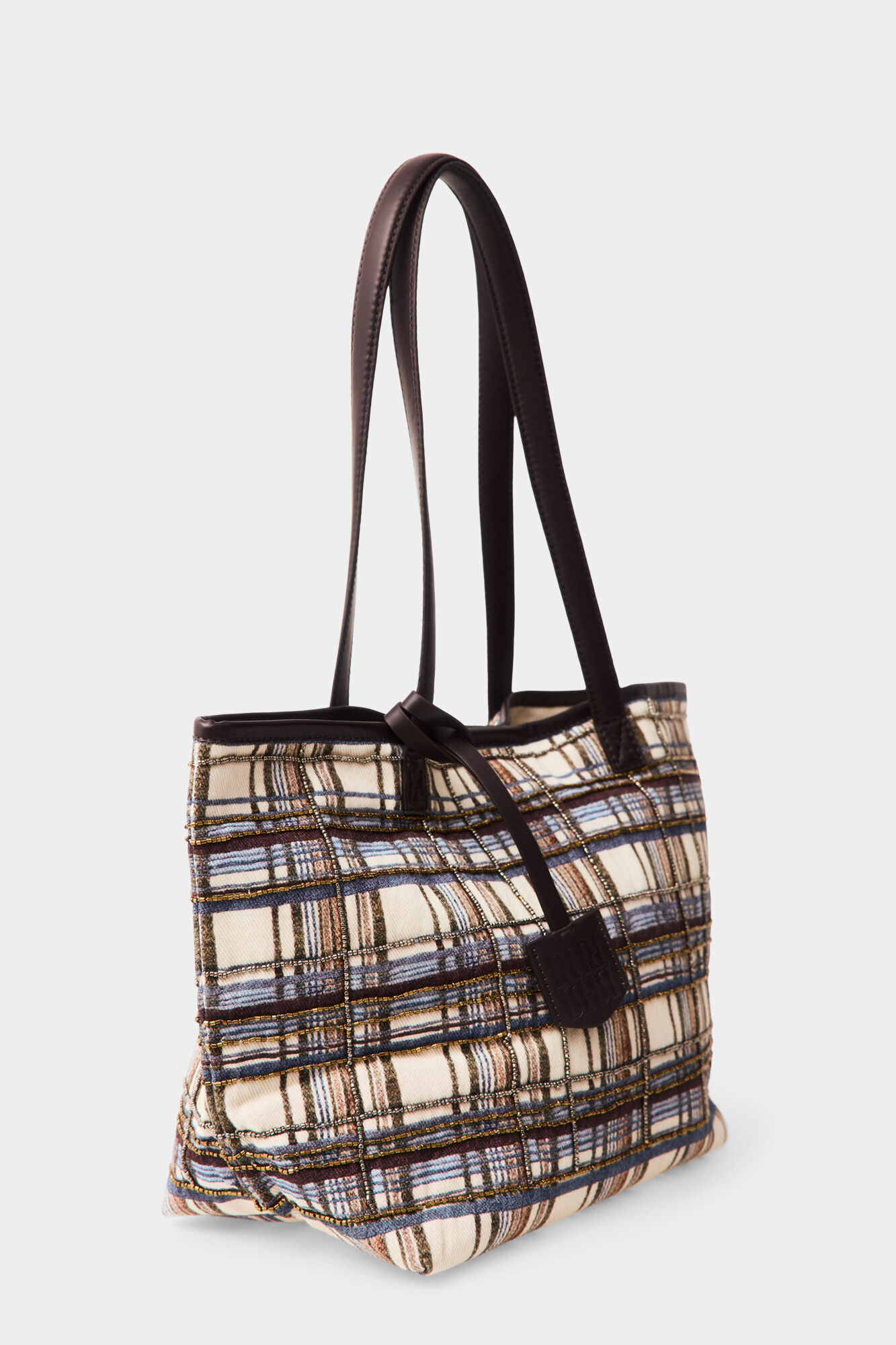 Pedro del Hierro Plaid shopper bag
