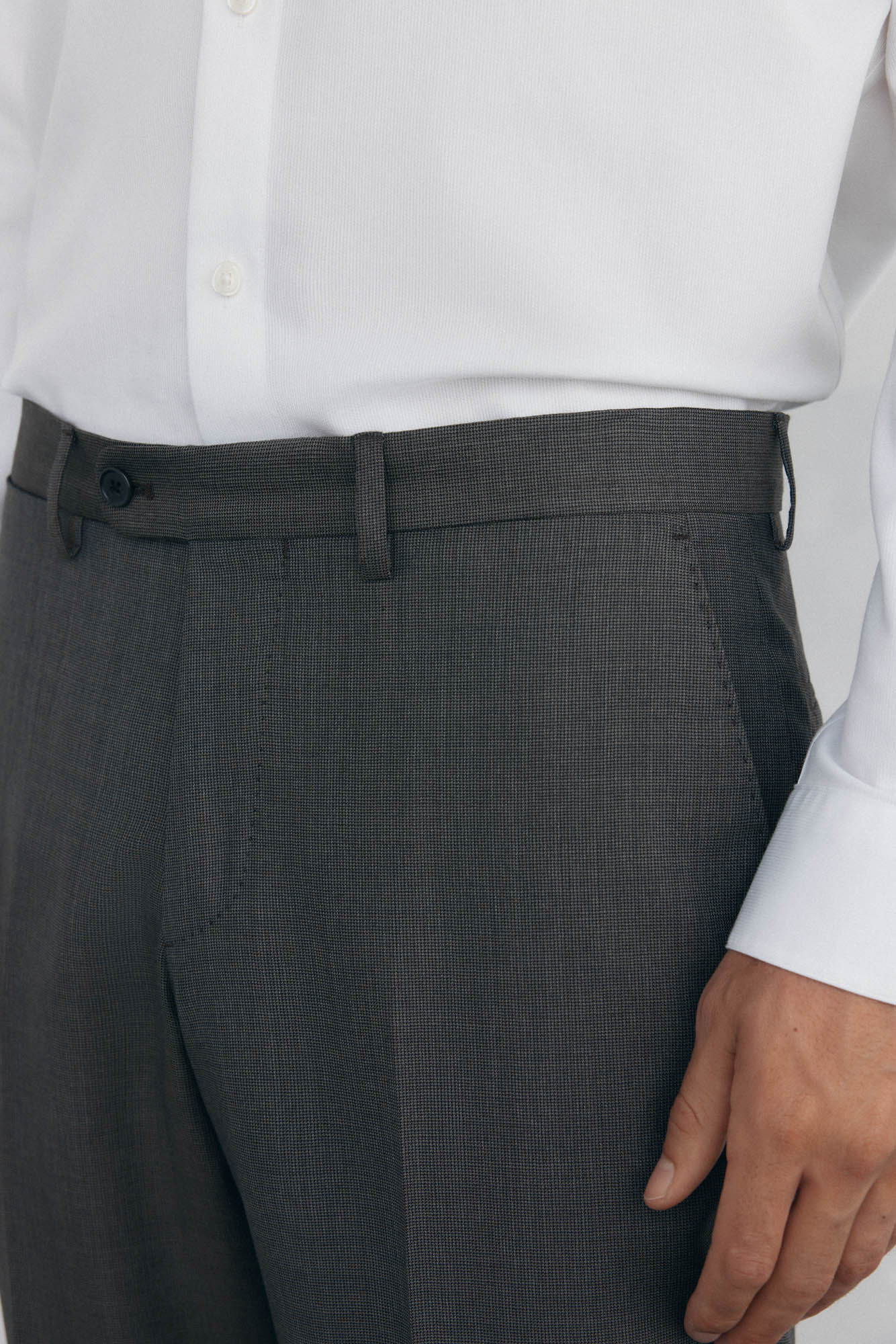 Pedro del Hierro Cal&ccedil;as justas bege Cizento