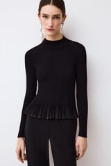 Pedro del Hierro Shimmer fantasy roll neck jumper Black