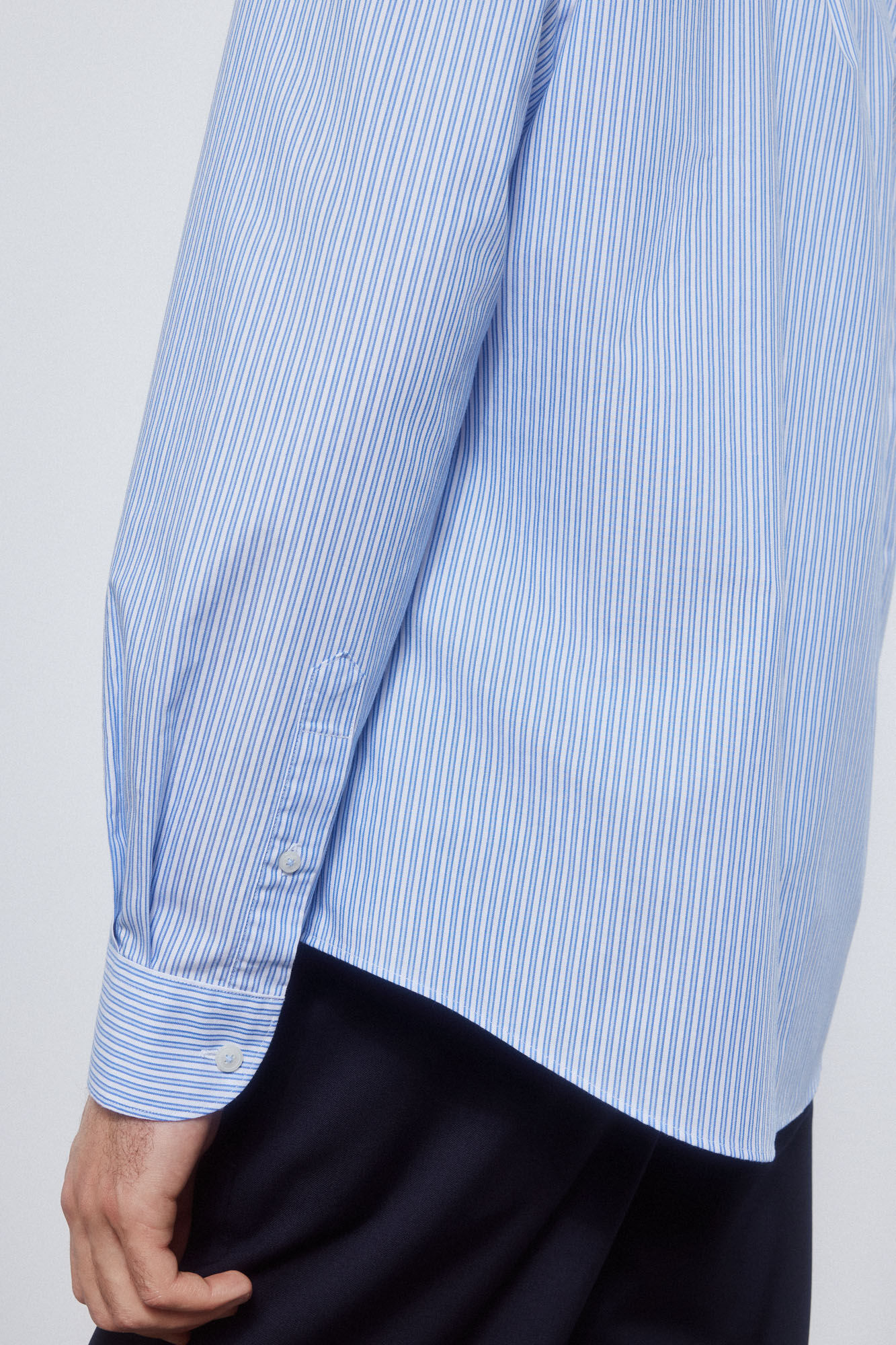 Pedro del Hierro Camisa rayas facil plancha + anti olor slim fit Azul