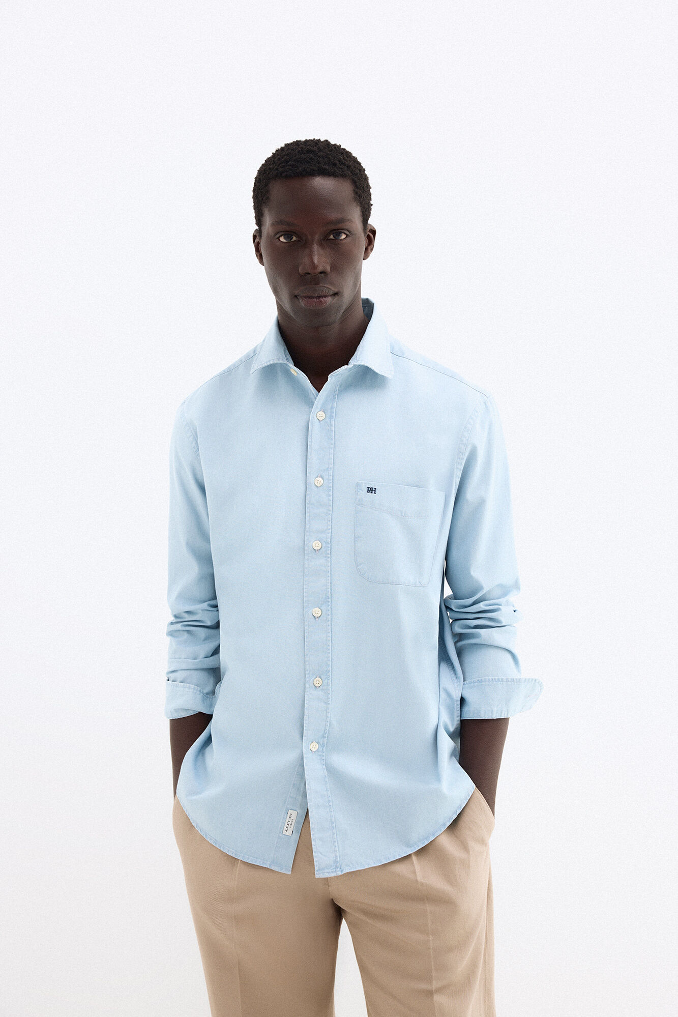 Pedro del Hierro Italian denim shirt Blue
