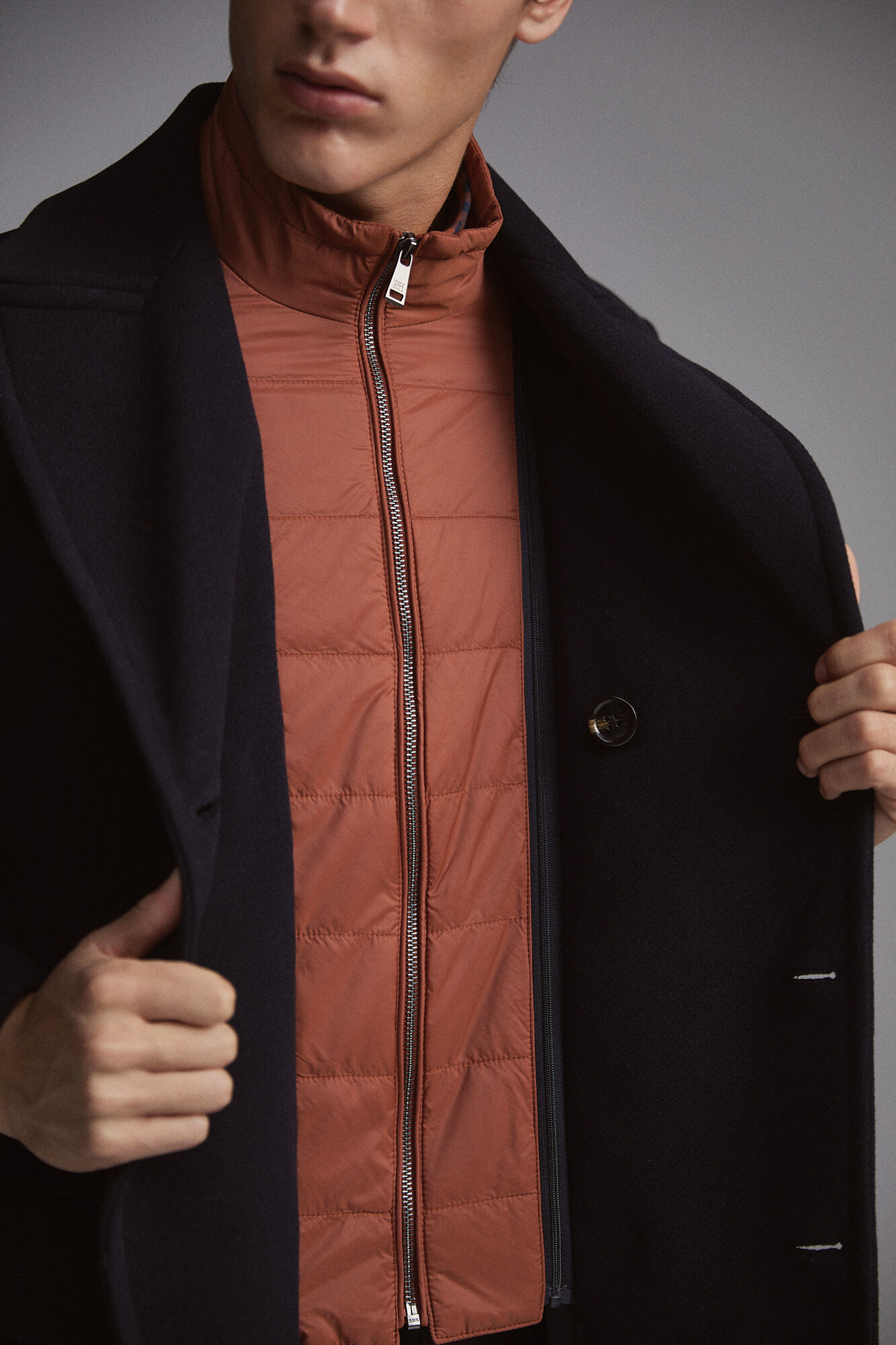 Pedro del Hierro Casaco cruzado Azul