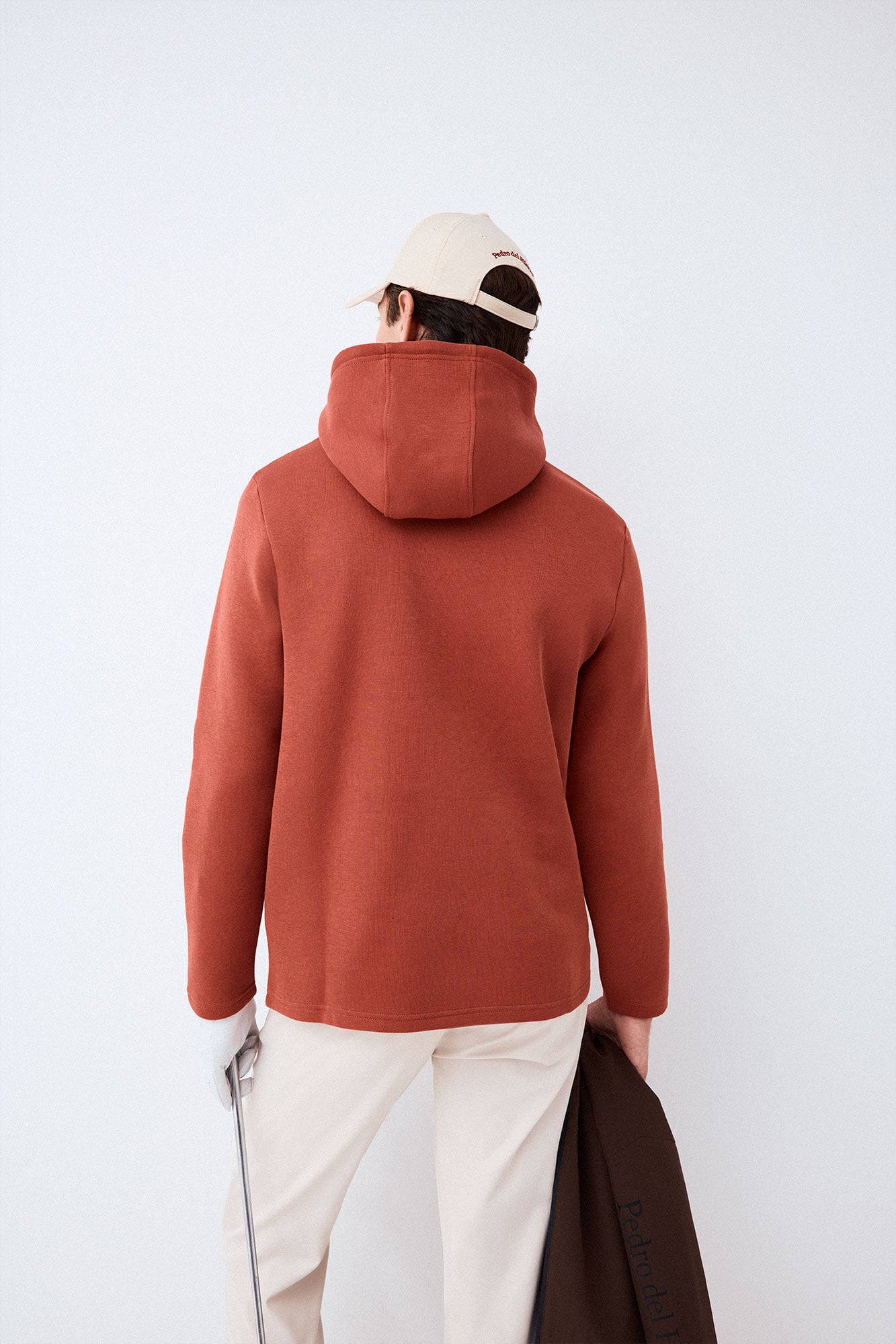 Pedro del Hierro Hooded technical golf sweatshirt Orange