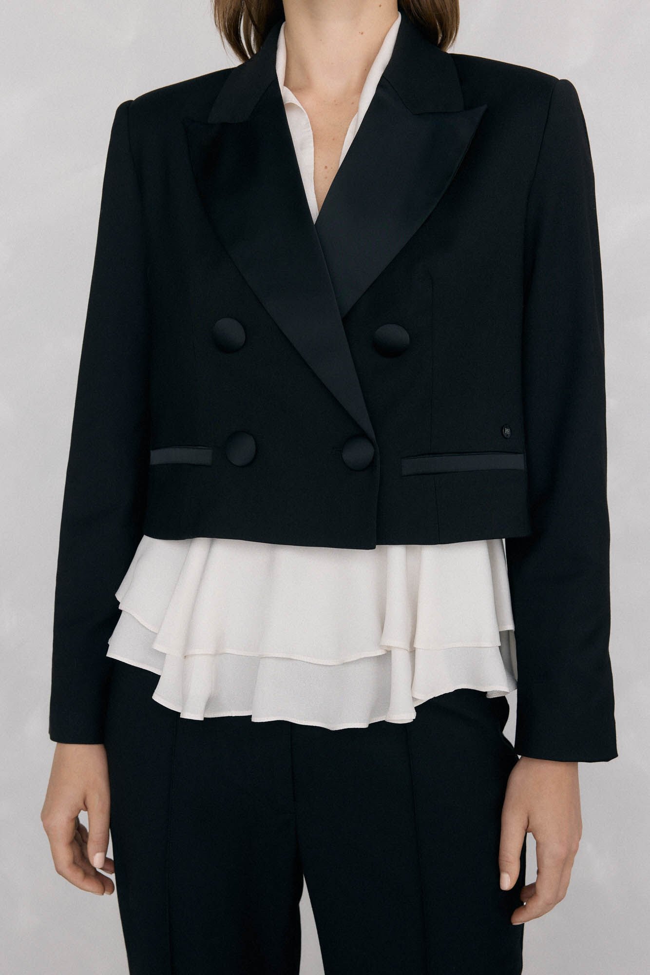 Pedro del Hierro Black short blazer Black