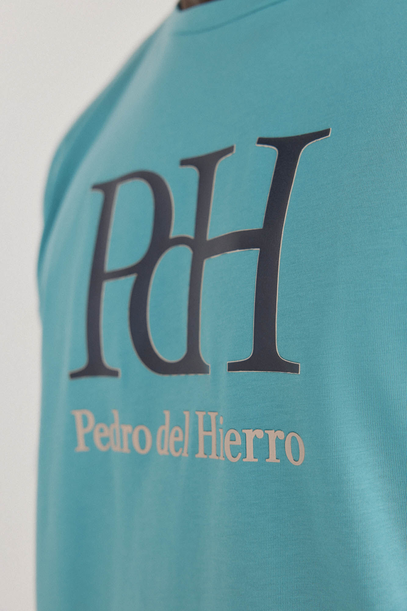 Pedro del Hierro Logo T-shirt Turquoise