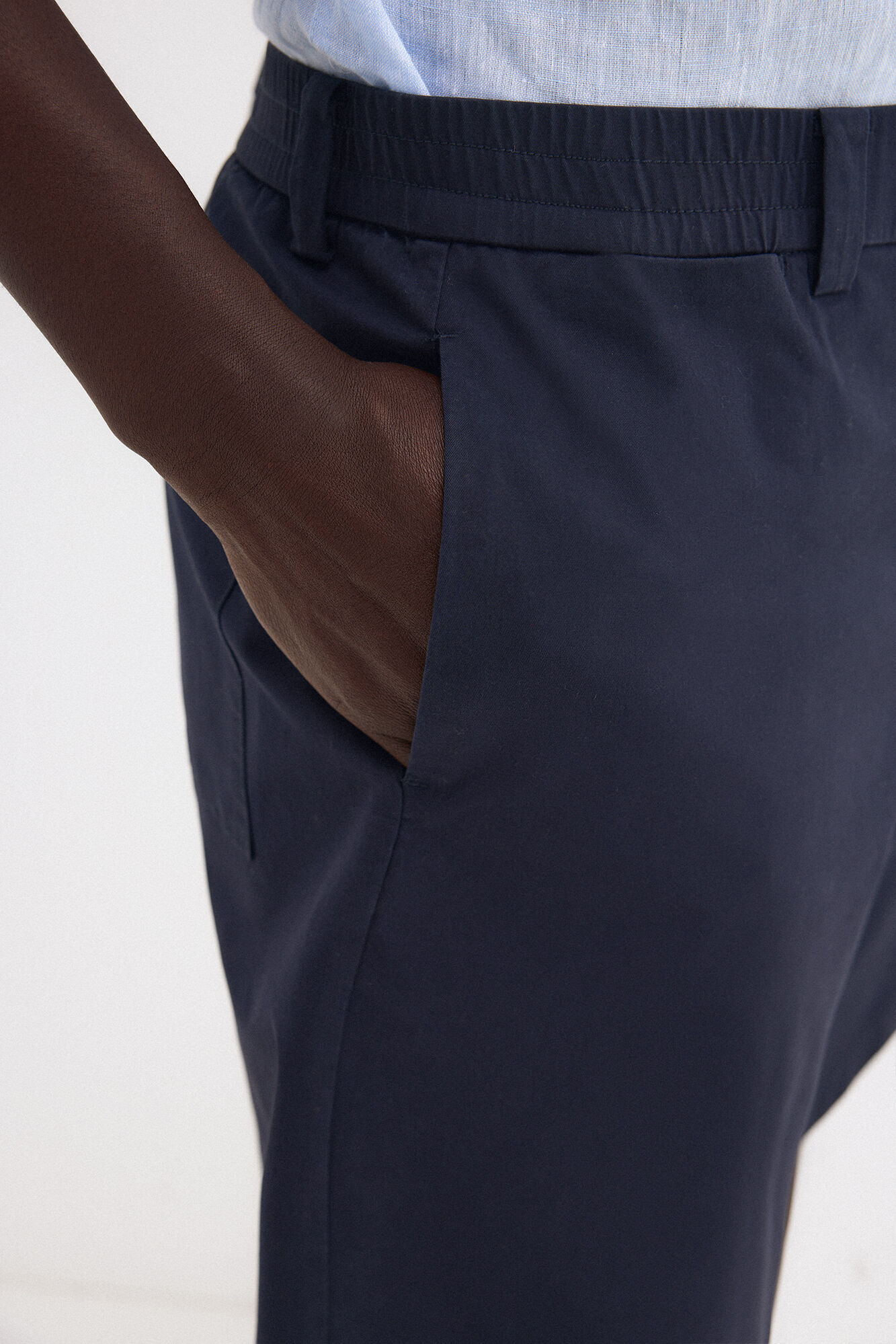Pedro del Hierro Lightweight elasticated Bermuda shorts Blue