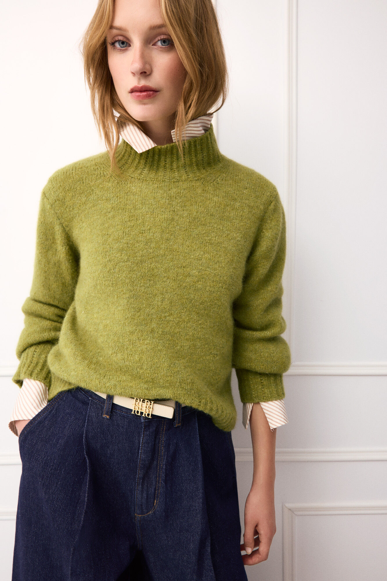 TFP by Tamara Falc&oacute; Cropped cross-knit jumper
