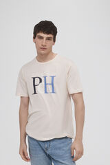 Pedro del Hierro Camiseta logo Beige