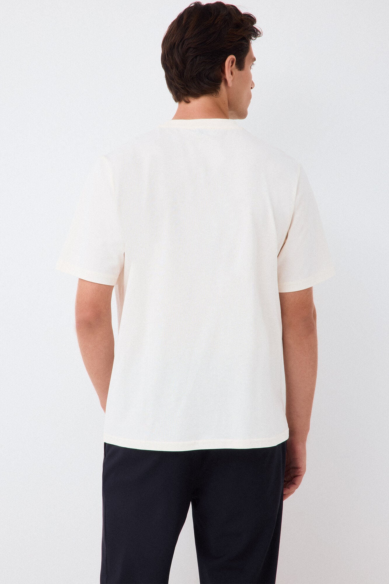 Pedro del Hierro Logo T-shirt Ecru