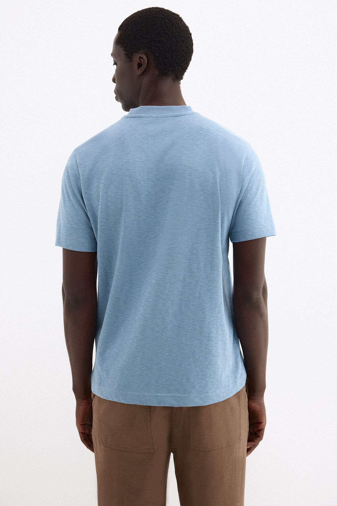 Pedro del Hierro Plain T-shirt Blue