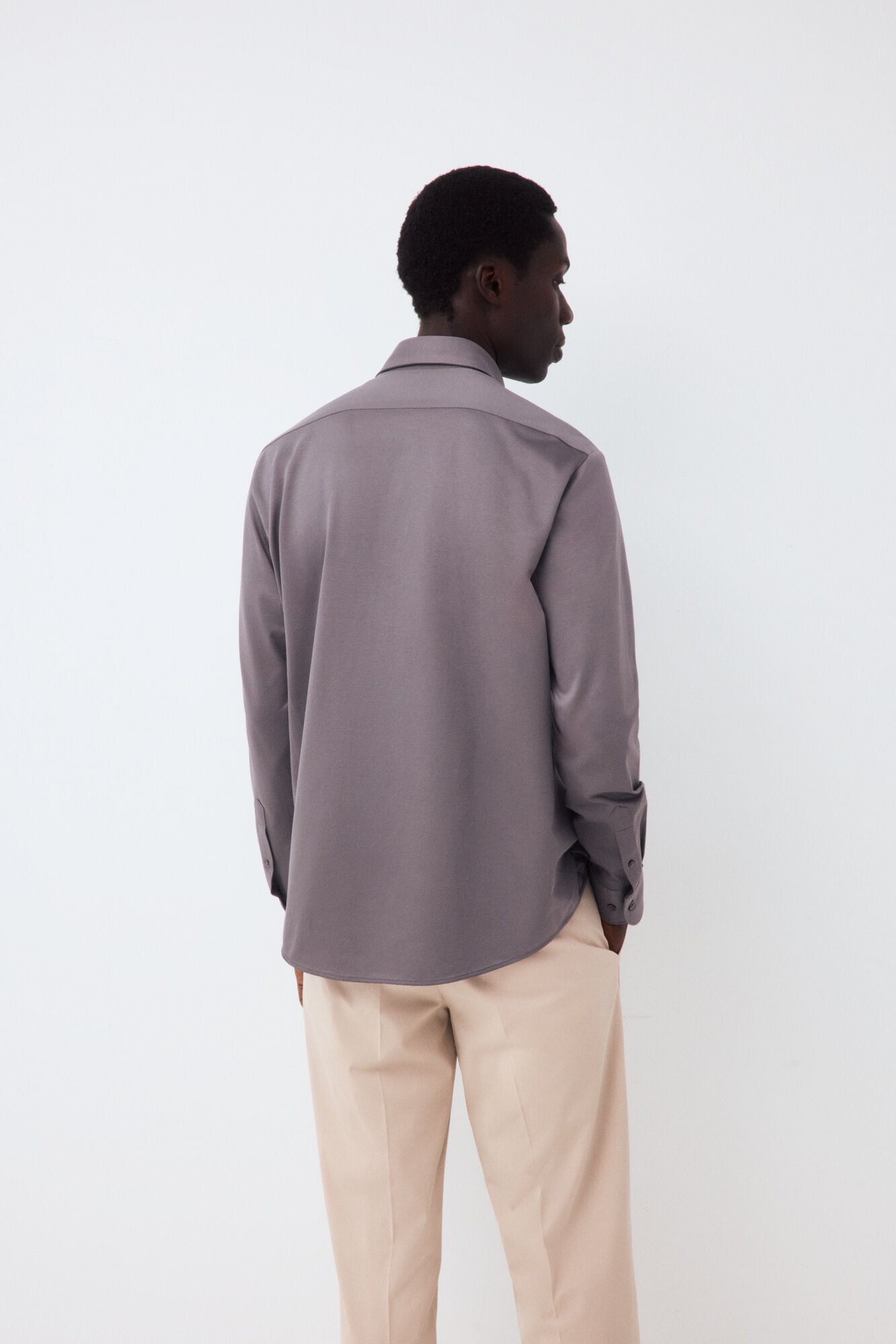 Pedro del Hierro Plain jersey-knit shirt Grey