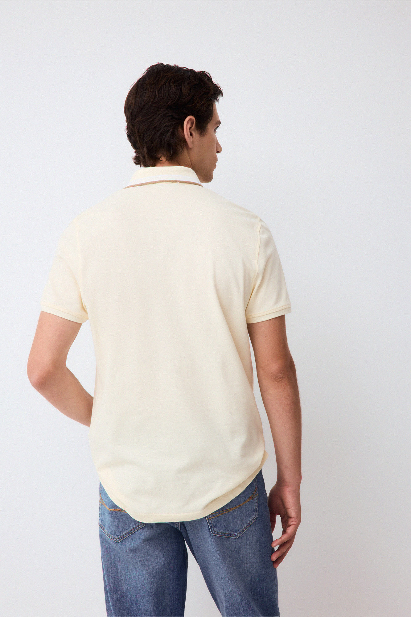 Pedro del Hierro Fancy collared polo shirt Yellow