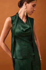 Pedro del Hierro Wrap effect long sleeve dress Green