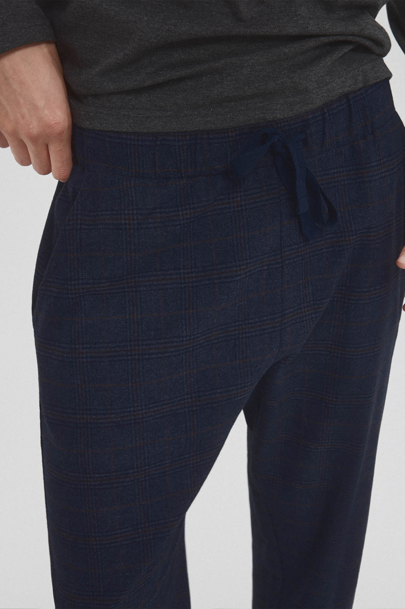 Pedro del Hierro Set de pijama punto y tela Azul