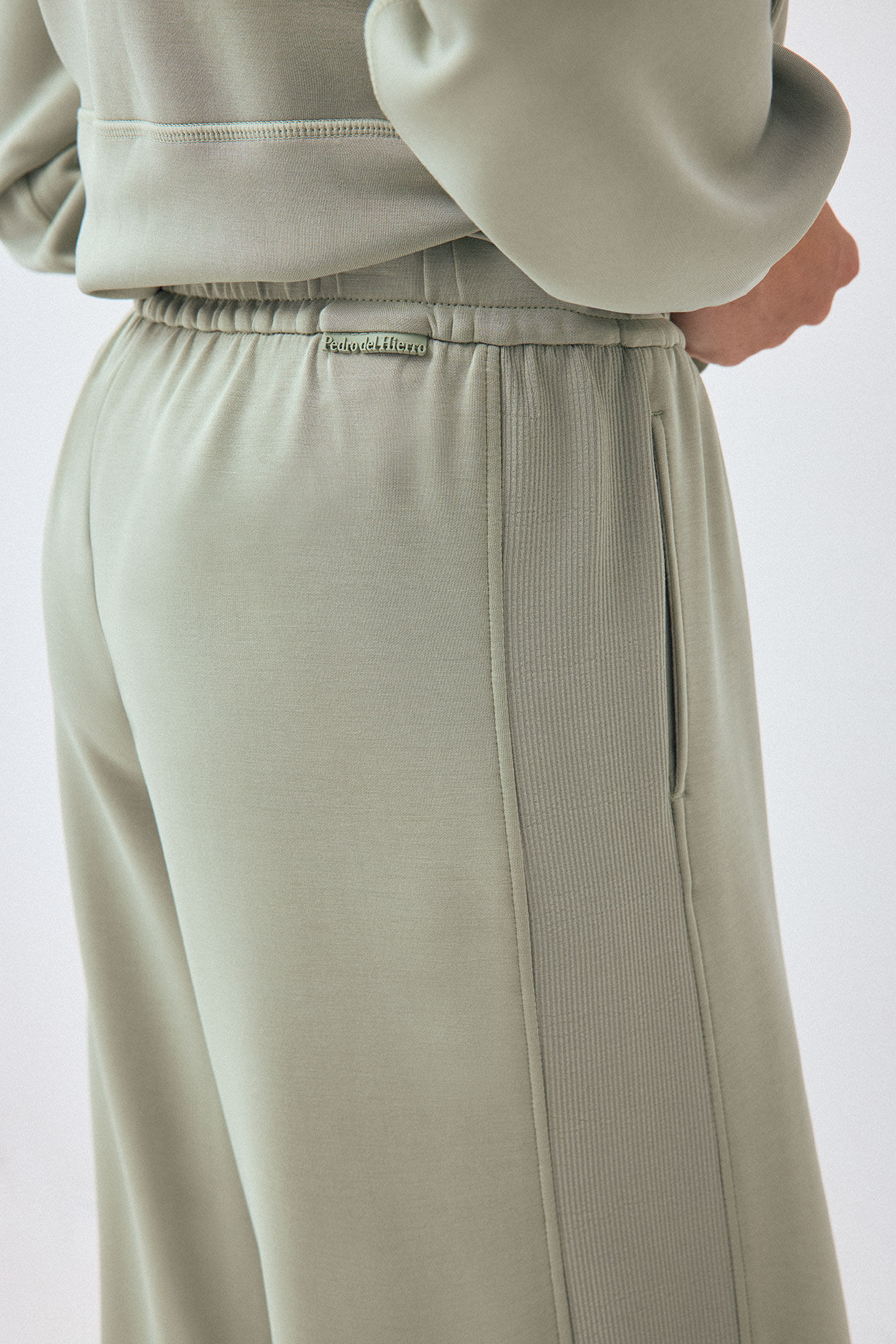 Pedro del Hierro Soft touch flare trousers Green