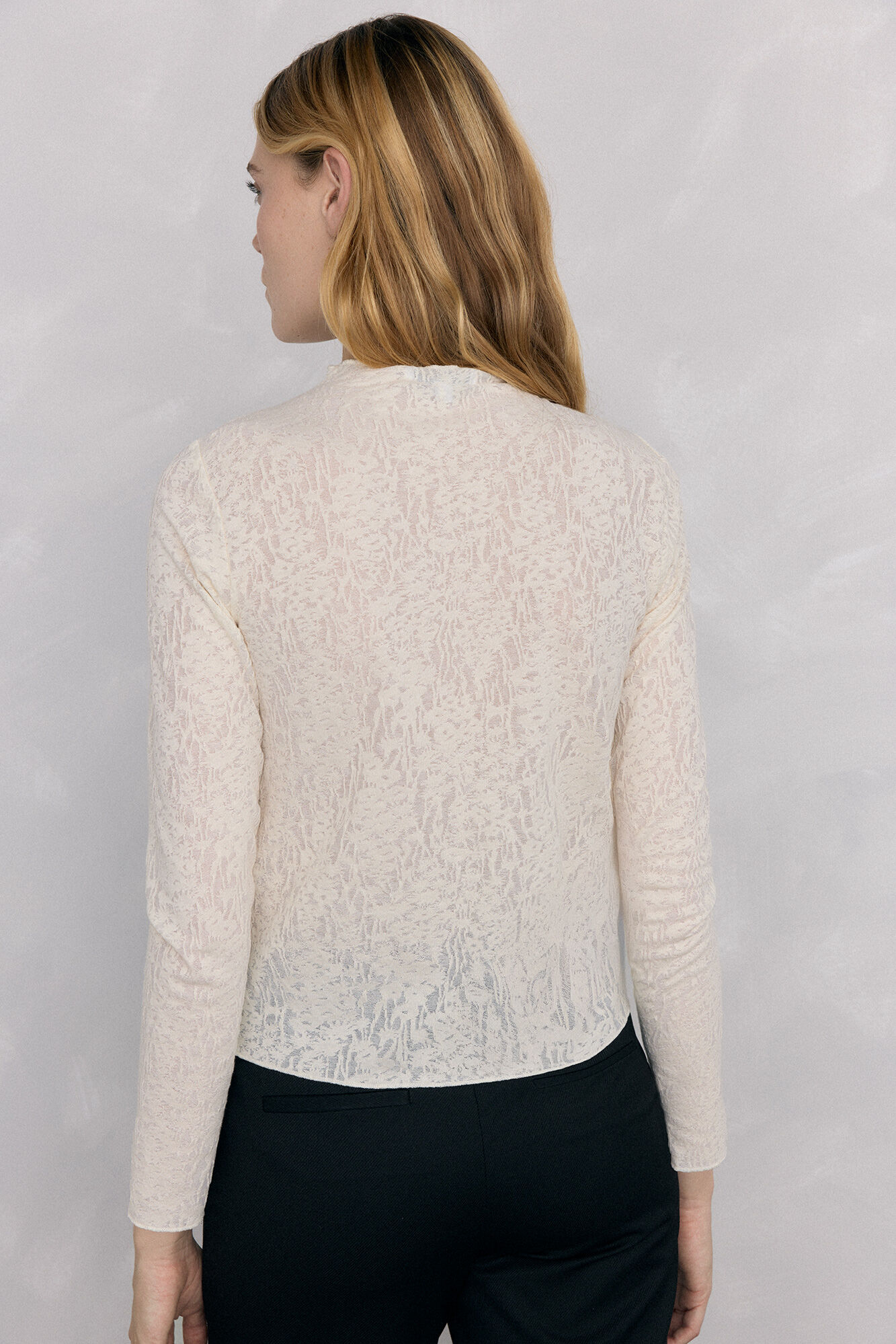 Pedro del Hierro Camiseta devor&eacute; frunce Crudo