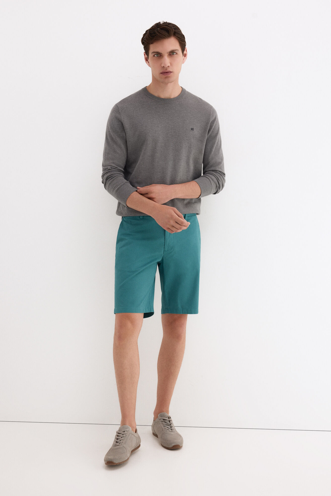 Pedro del Hierro Bermuda chino regular Turquesa
