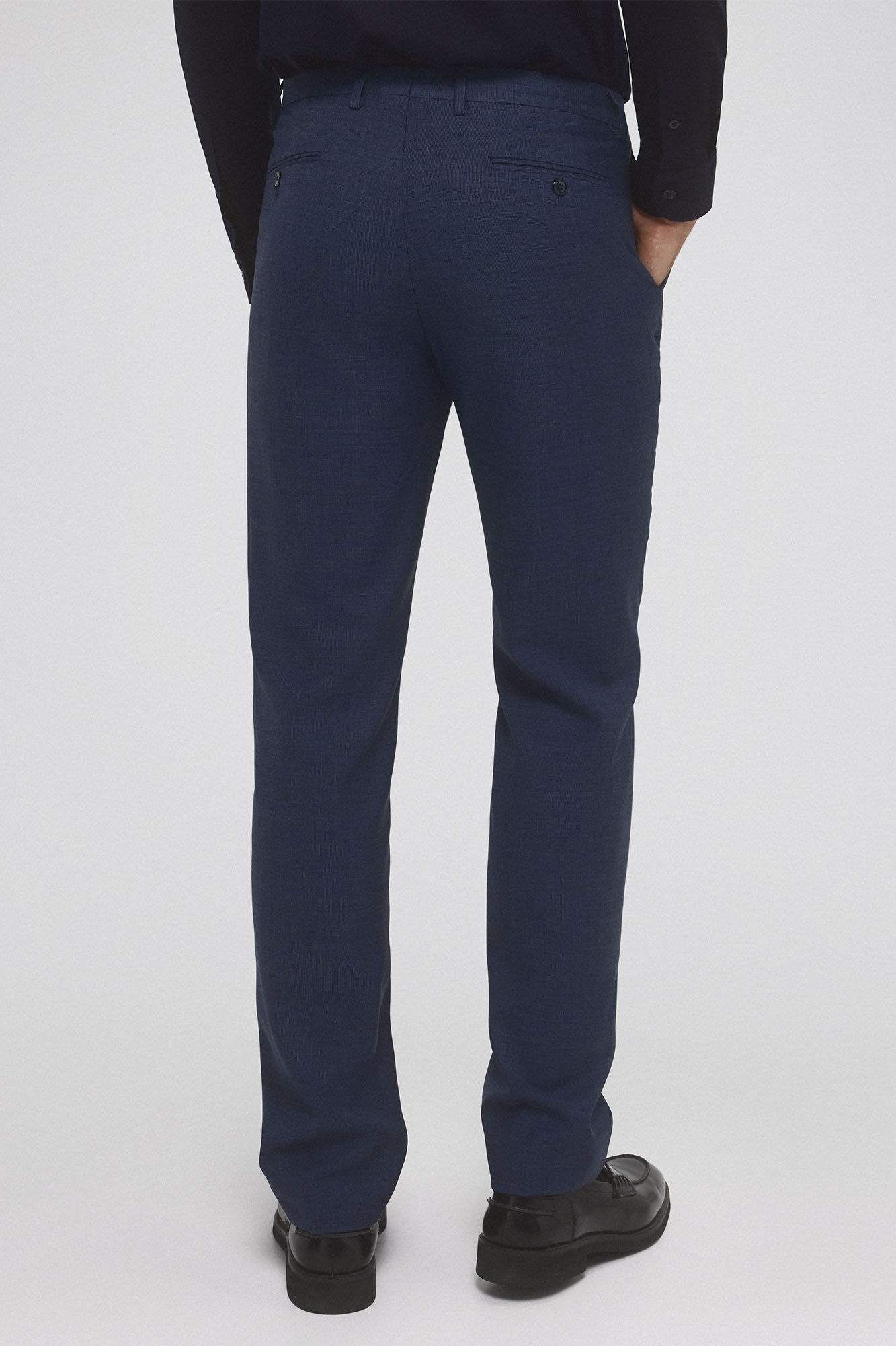 Pedro del Hierro Textured suit trousers Blue