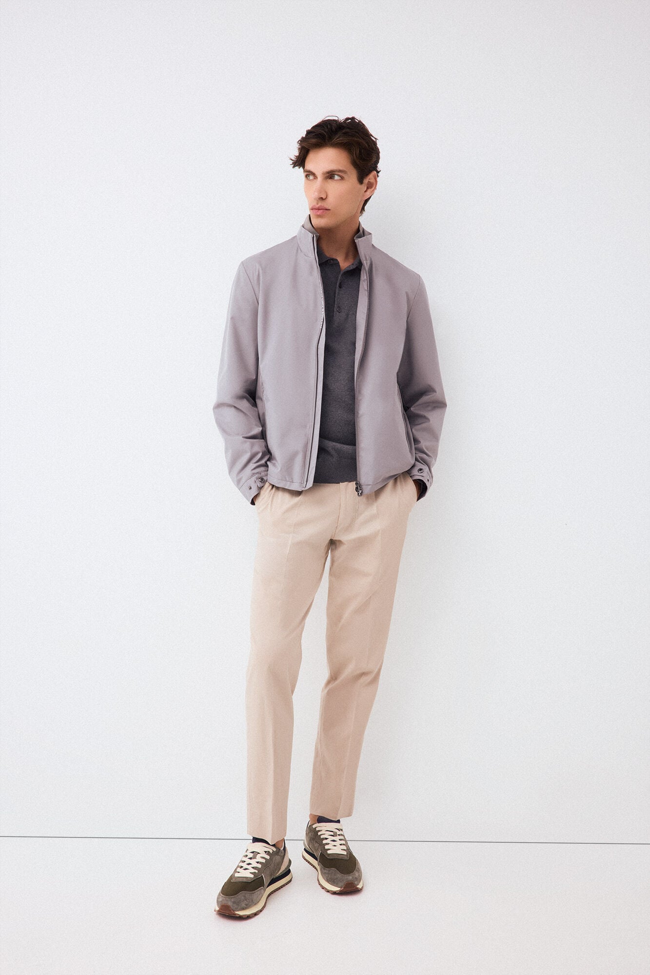 Pedro del Hierro Blus&atilde;o t&eacute;cnico leve Cizento