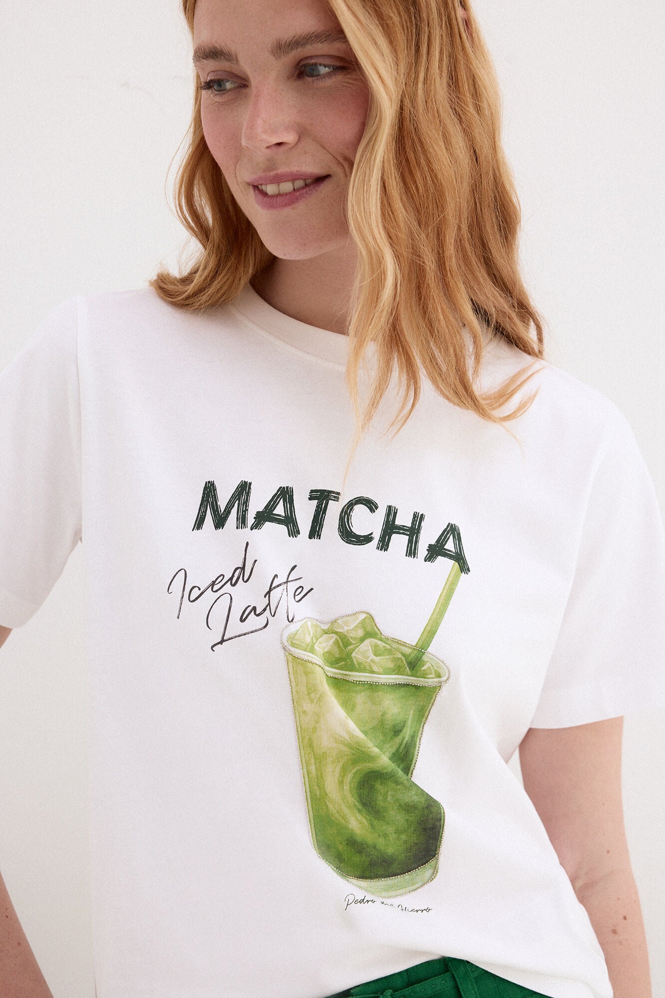 Pedro del Hierro Front print T-shirt White