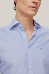 Pedro del Hierro Camisa vestir raya fina non iron + antimanchas Azul