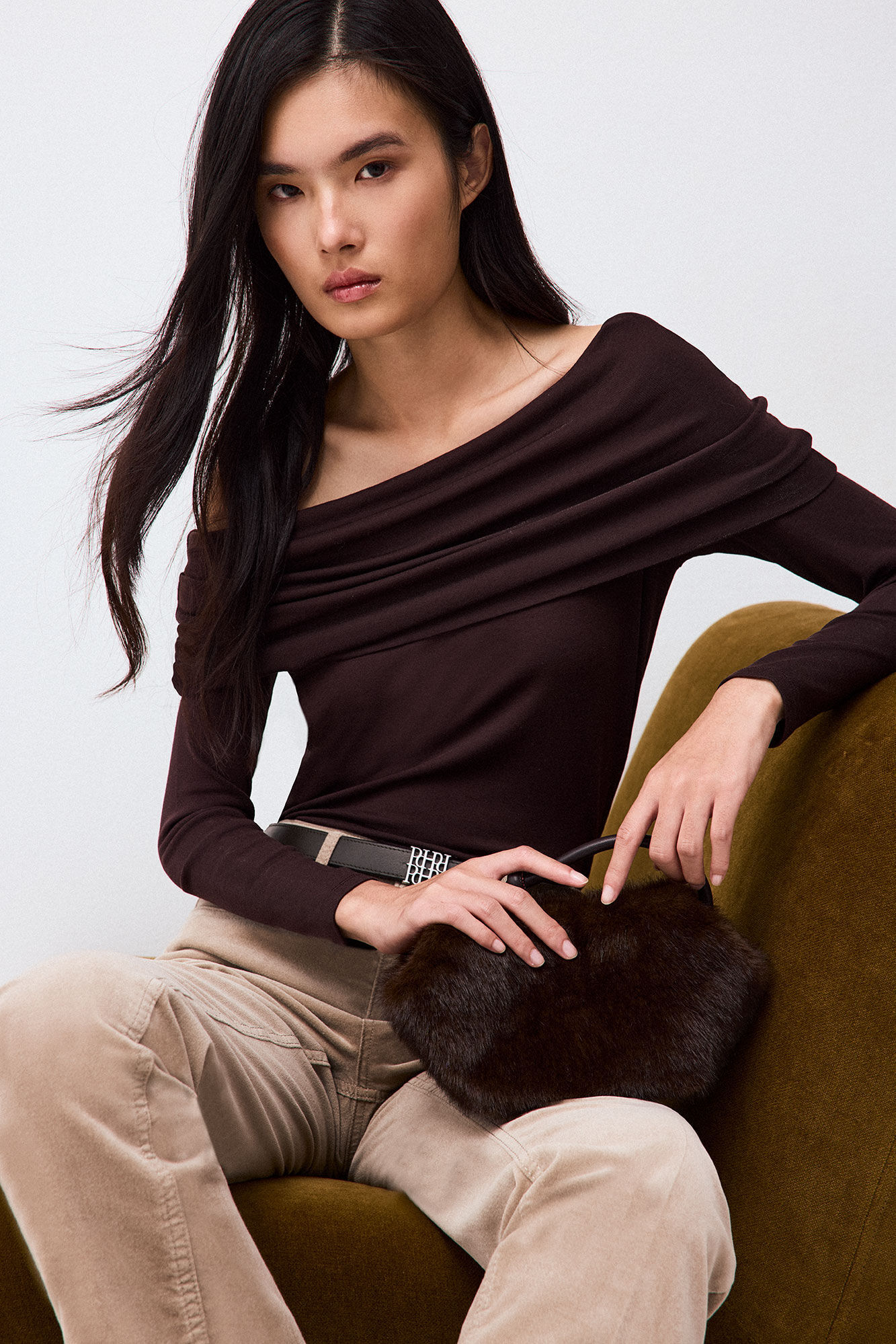 Pedro del Hierro Bardot neckline T-shirt