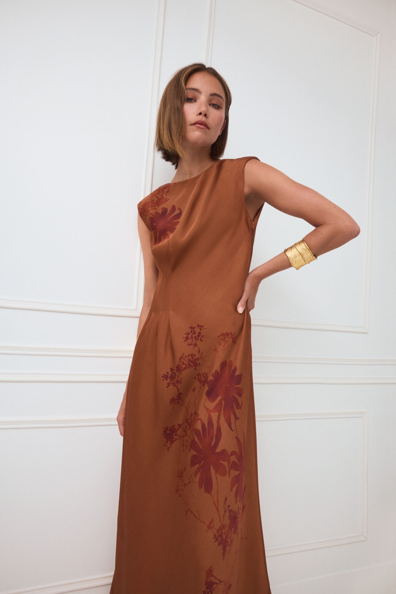 TFP by Tamara Falc&oacute; Midi dress with positioned flower