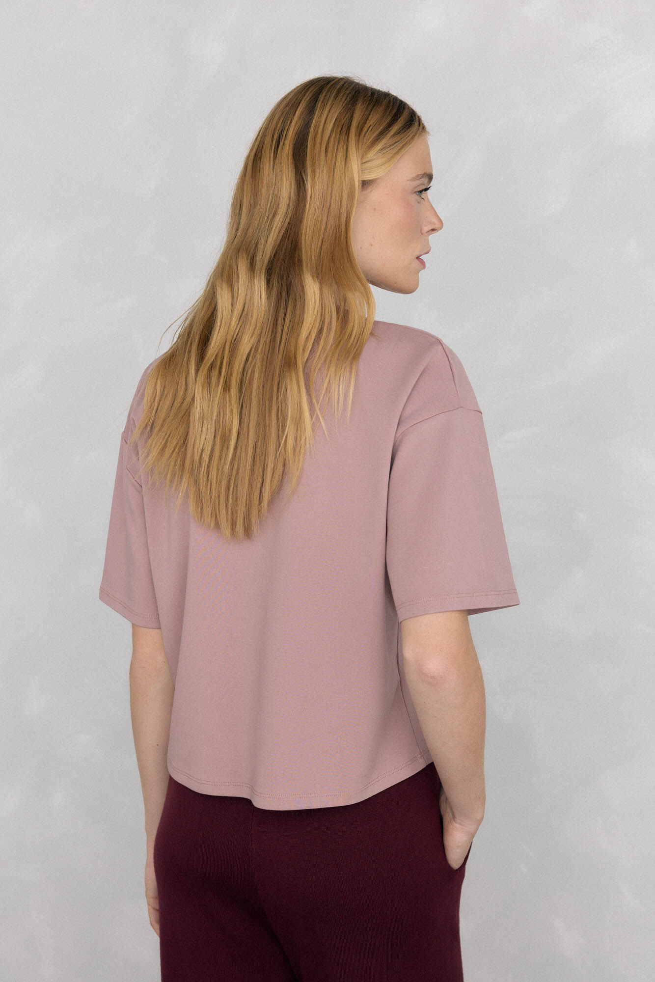 Pedro del Hierro Oversized activewear logo t-shirt Pink