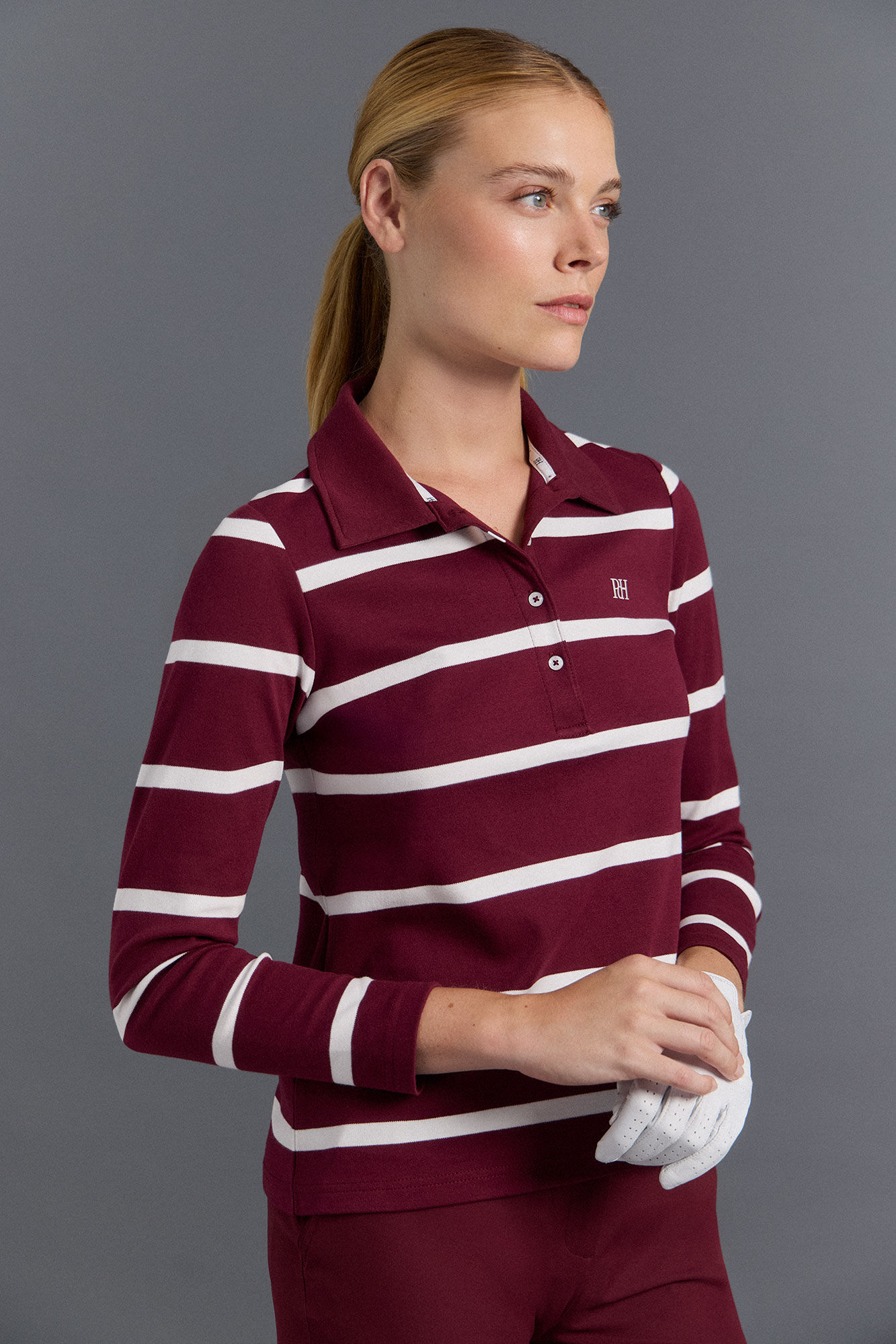 Pedro del Hierro Polo t&eacute;cnico rayas golf