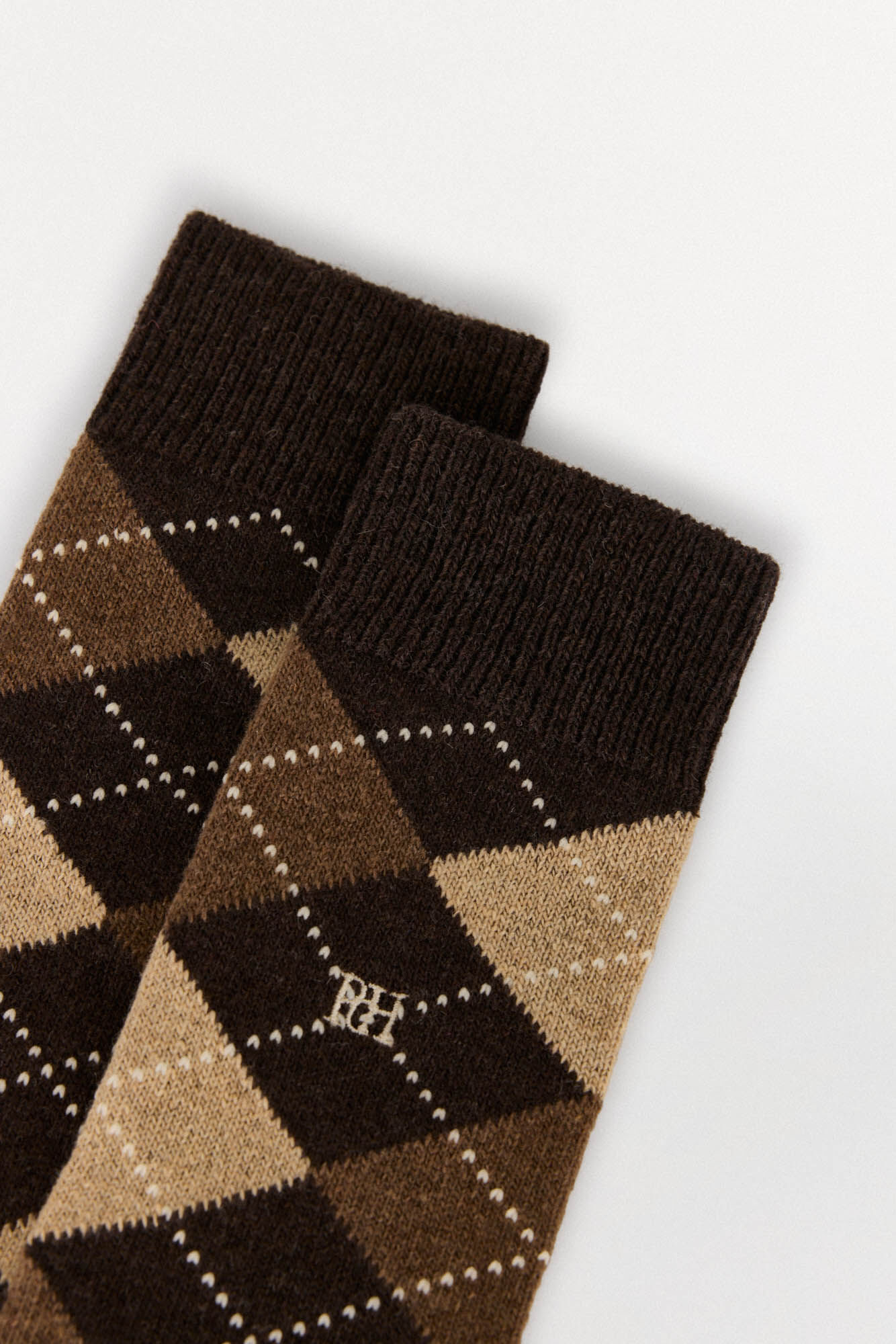 Pedro del Hierro Diamond wool socks Brown