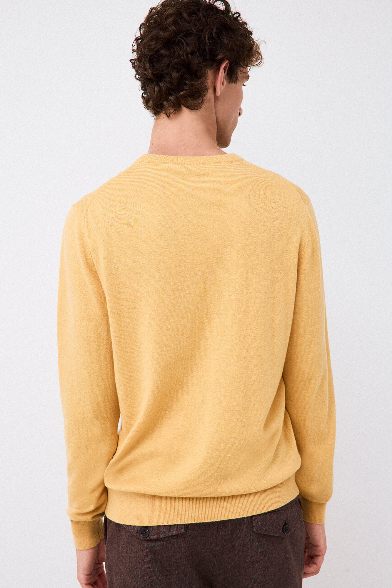Pedro del Hierro Cashmere merino wool premium jumper Yellow