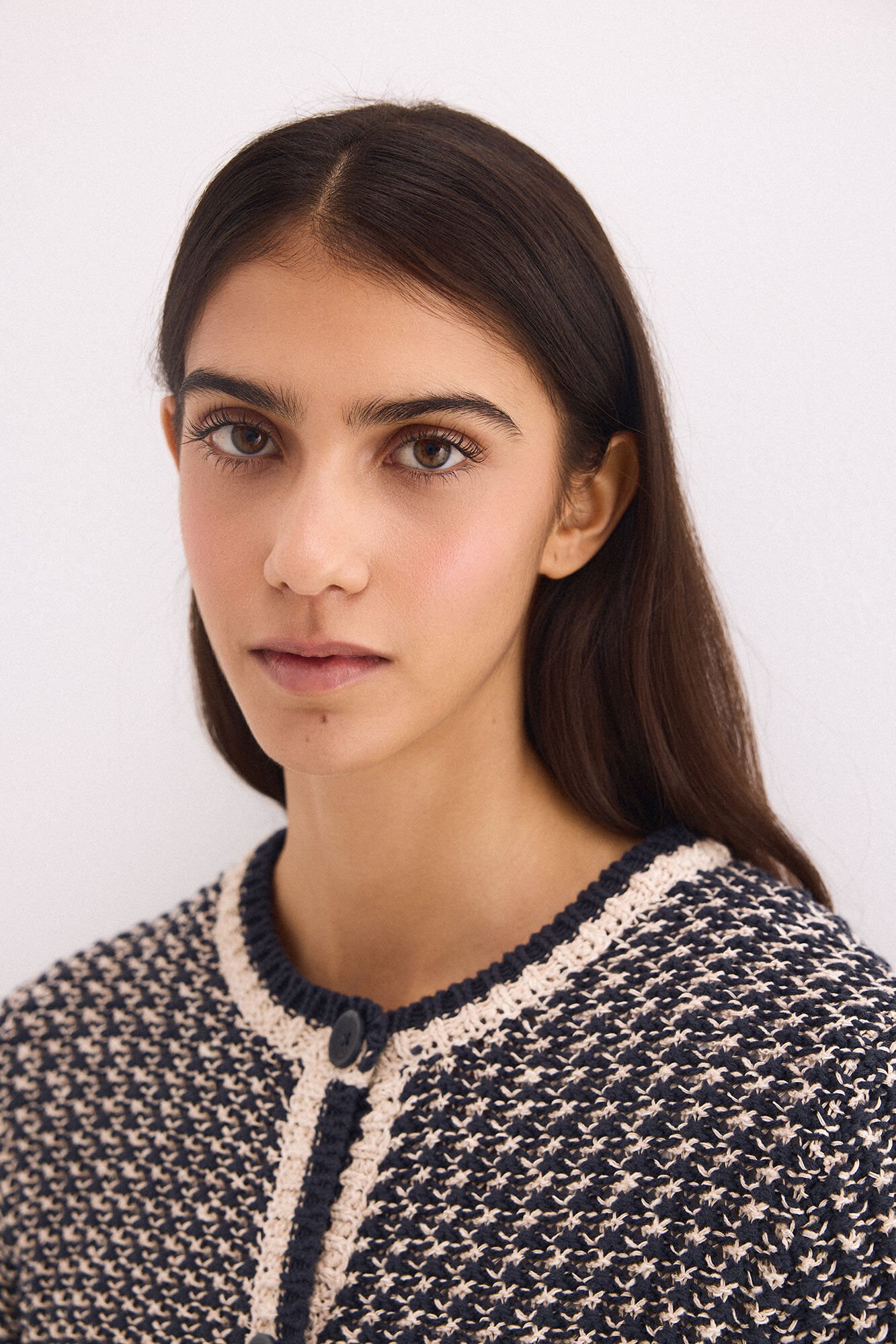 Pedro del Hierro Multicoloured textured jersey-knit jacket Blue