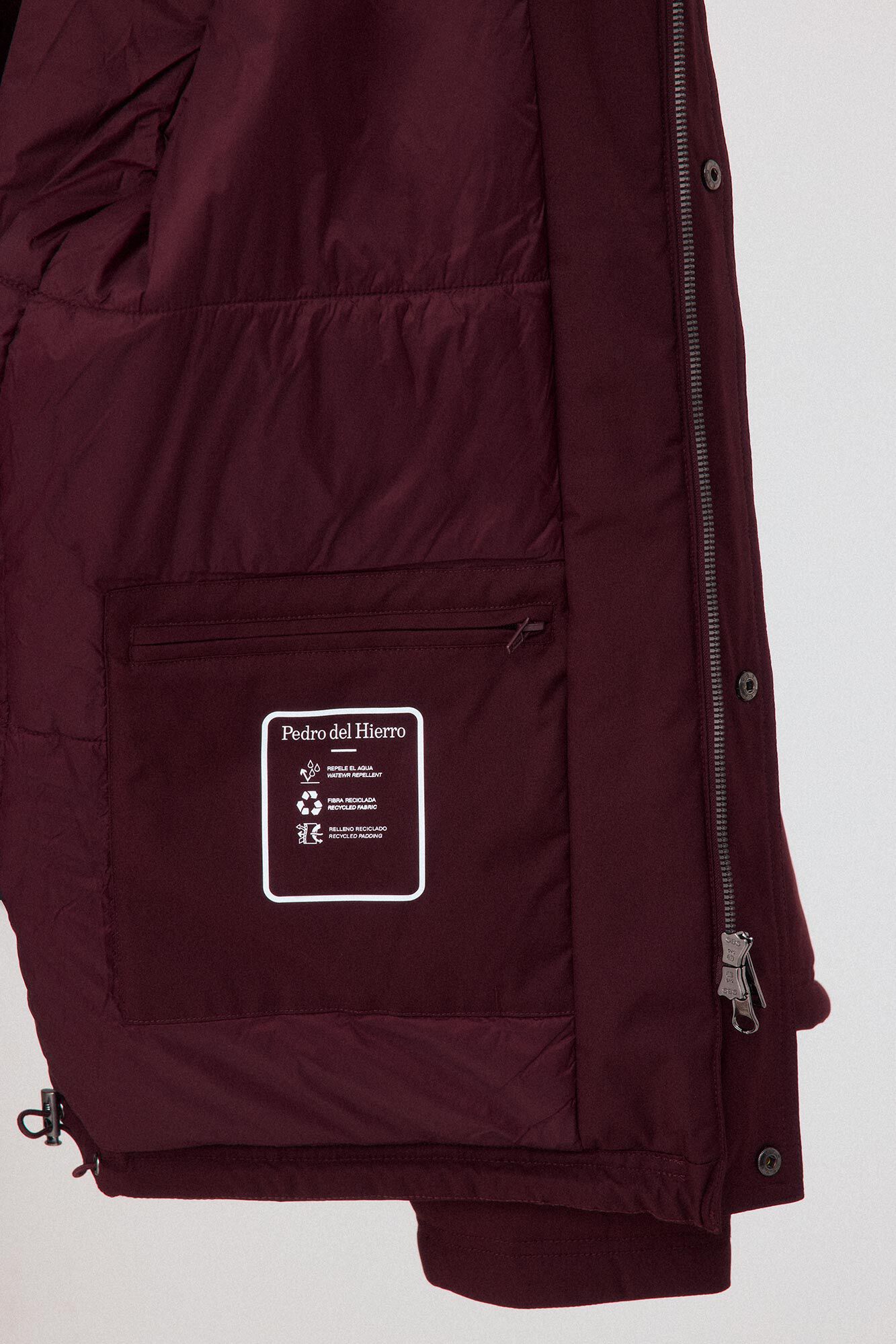 Pedro del Hierro Four-pocket field jacket Burgundy
