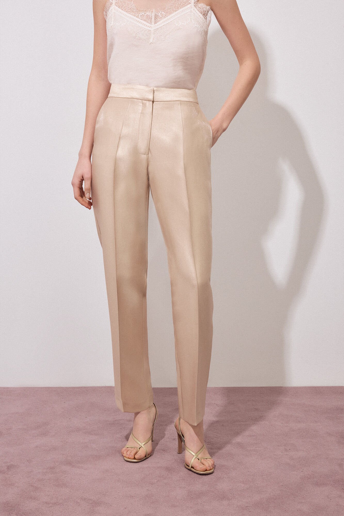 Pedro del Hierro Gold smart trousers Yellow