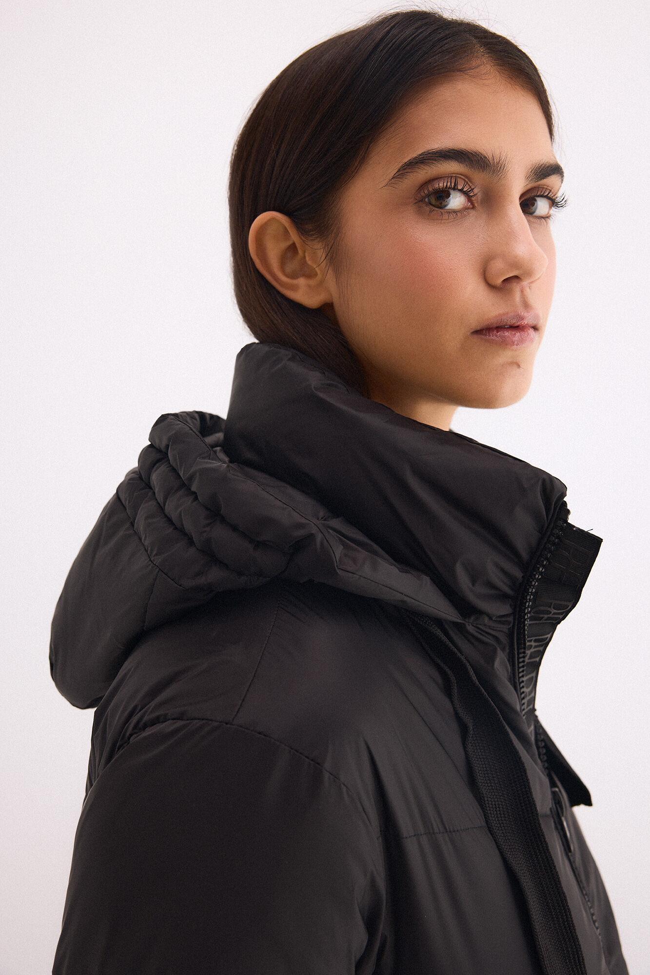 Pedro del Hierro Hooded puffer parka Black