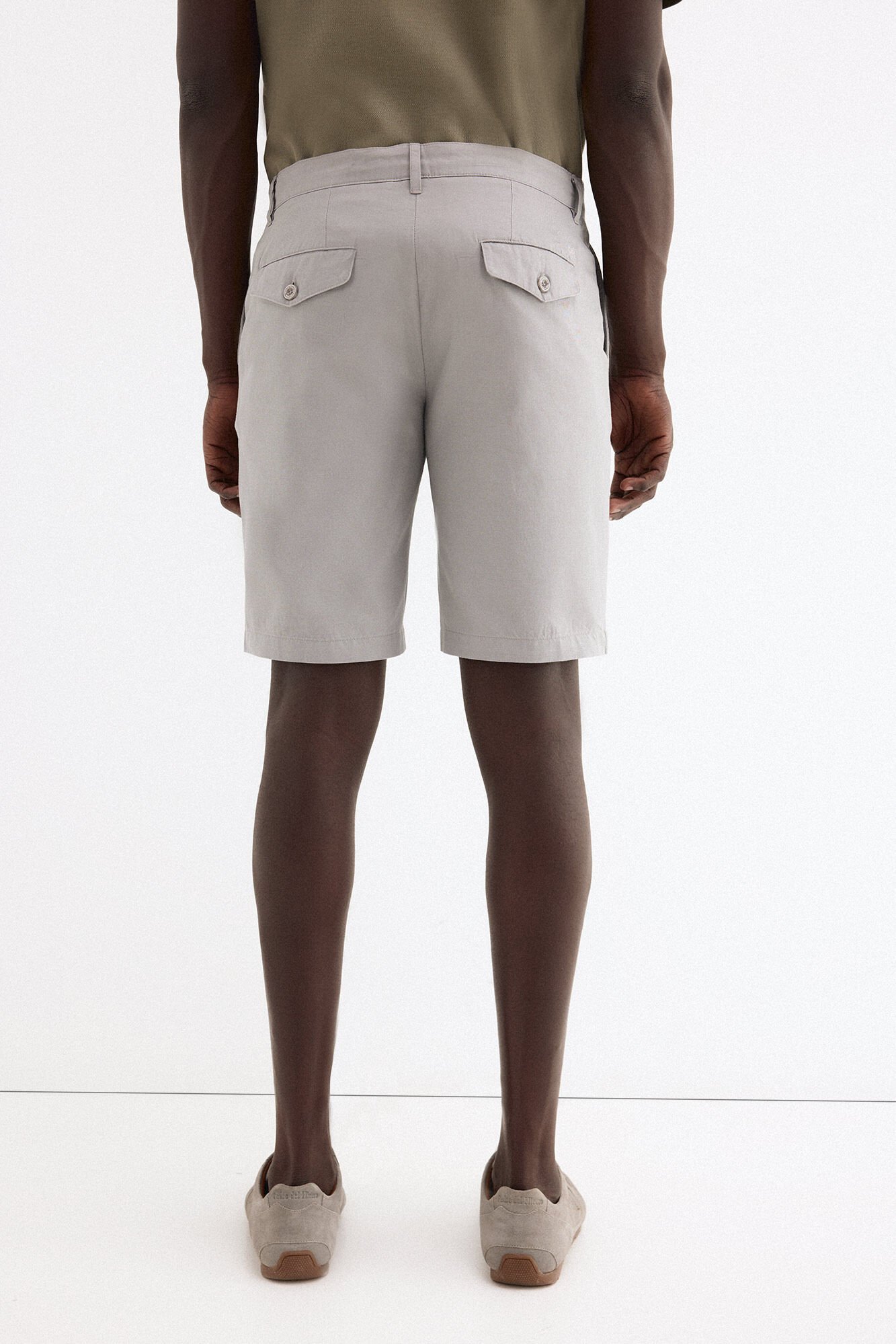 Pedro del Hierro Linen cotton Bermuda shorts Grey