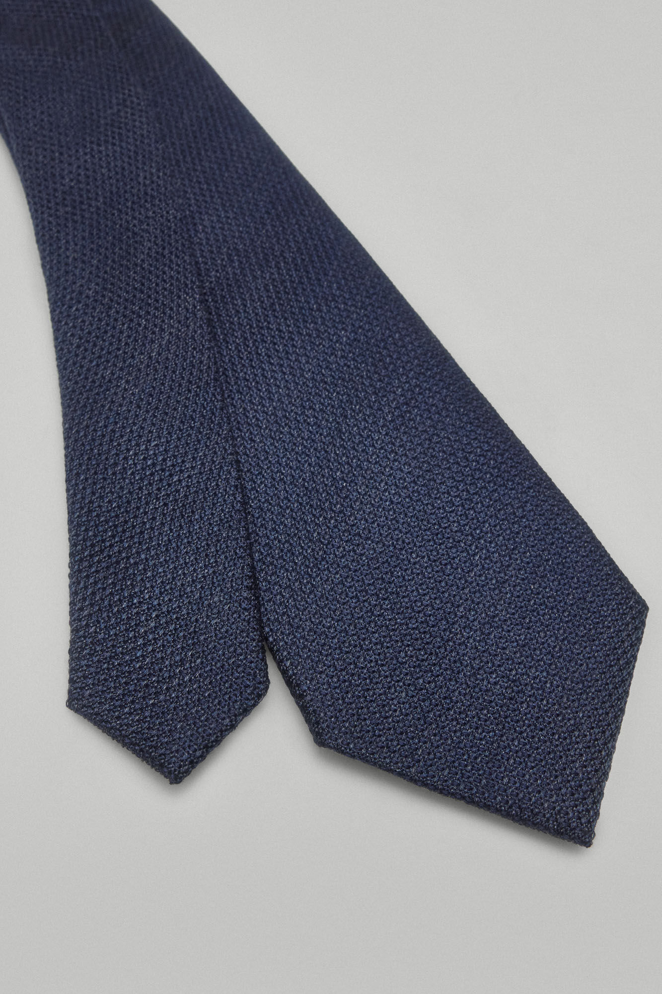 Pedro del Hierro Natural silk tie Blue