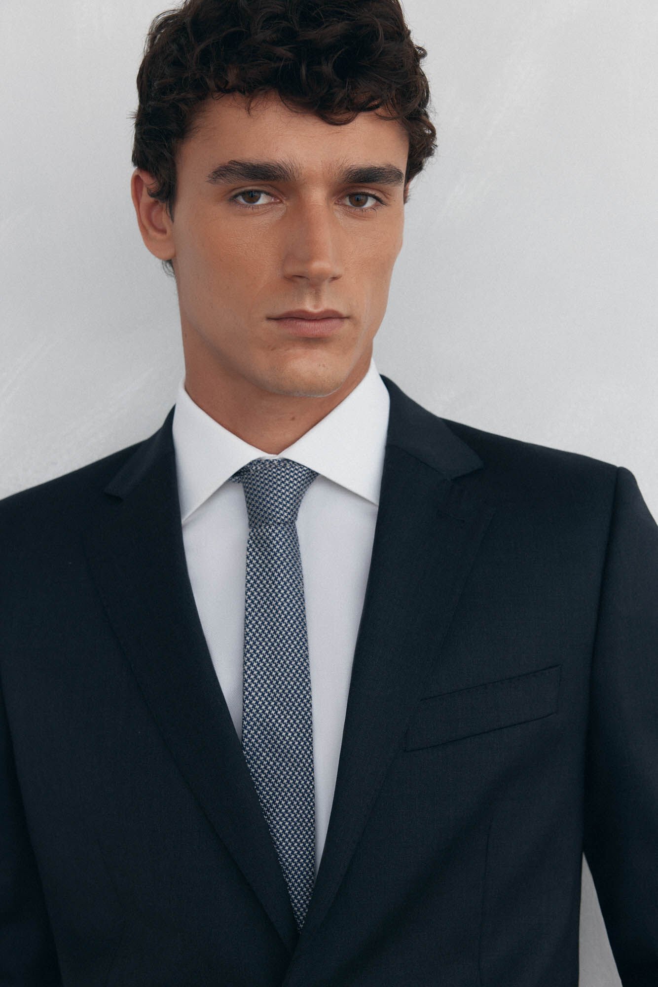 Pedro del Hierro Smooth tailored bi-stretch blazer Grey