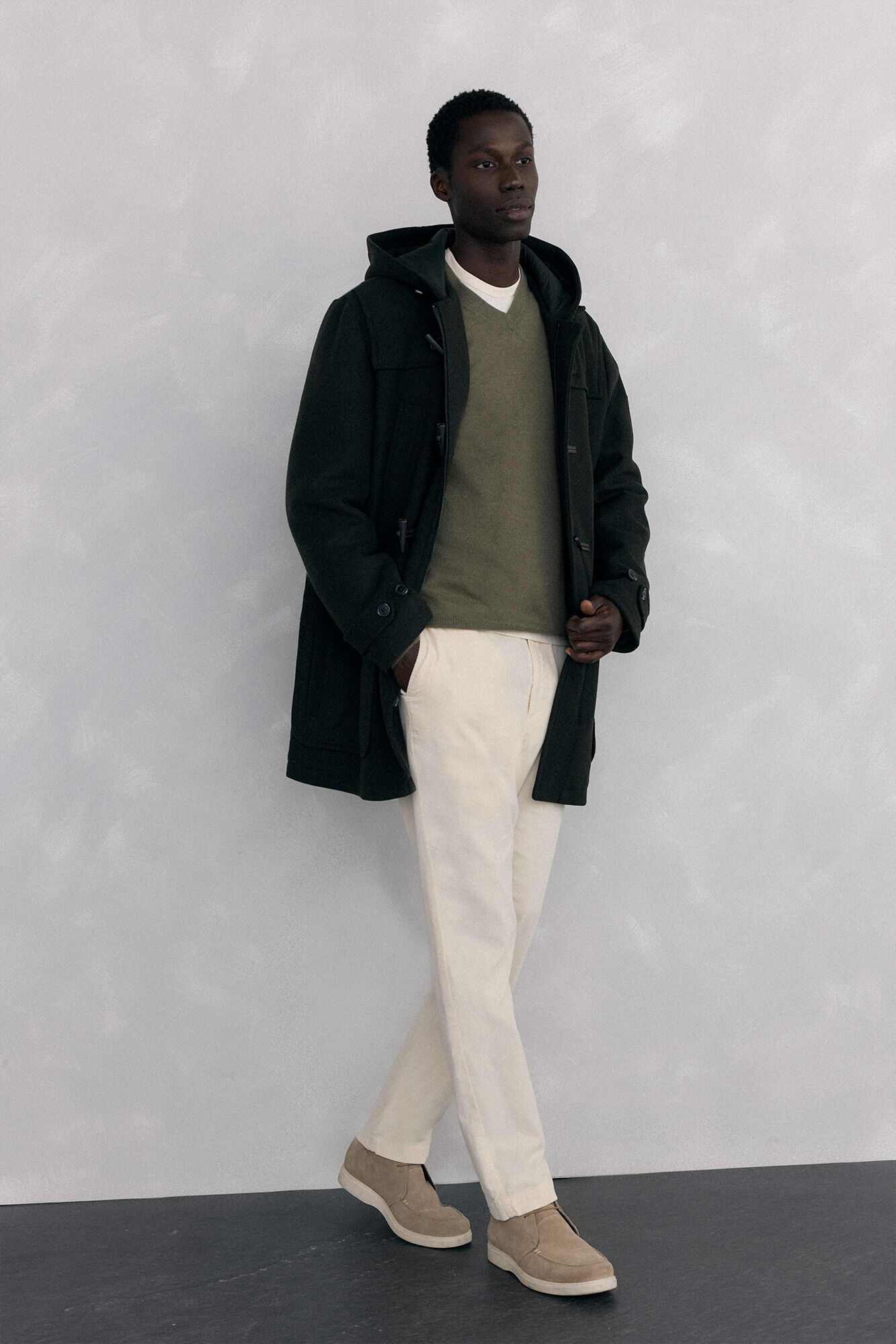 Pedro del Hierro Gola de l&atilde; merino e cashmere com bico