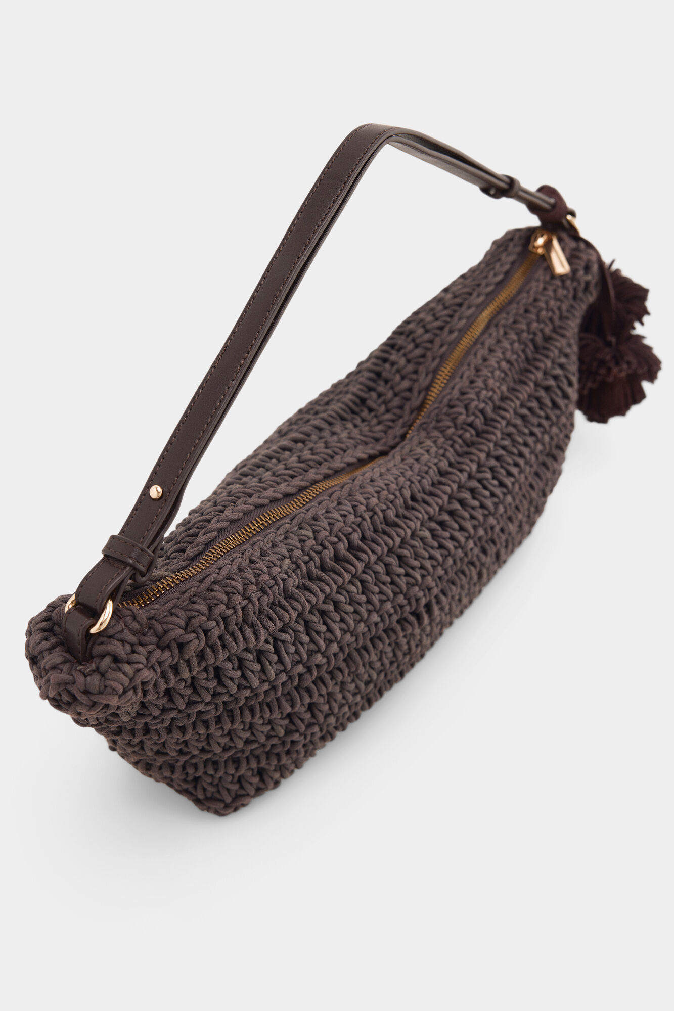 Pedro del Hierro Braided knit bag Brown