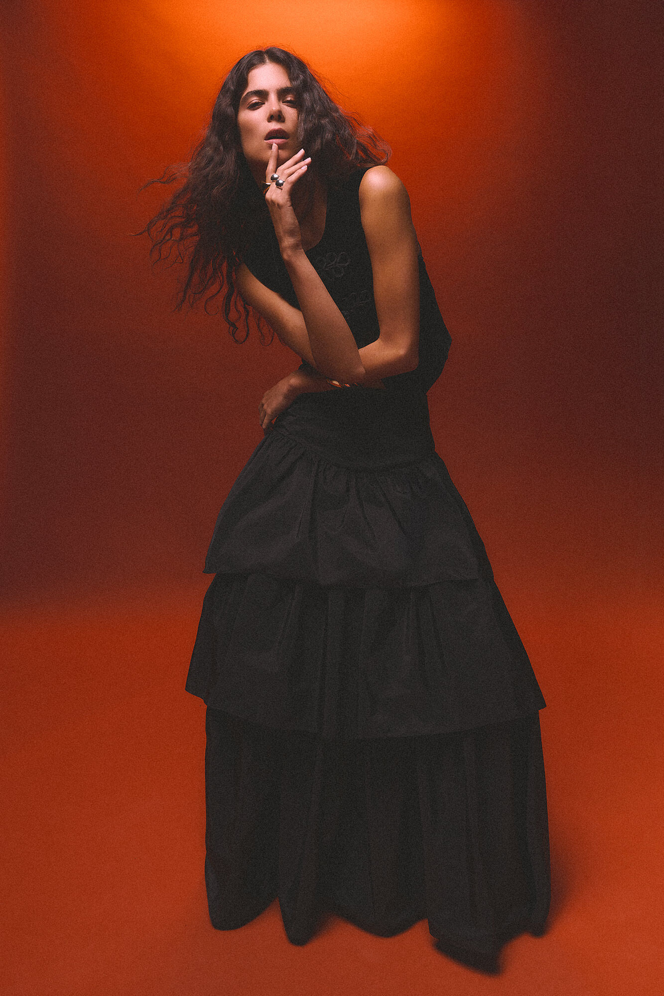 Pedro del Hierro Saia longa com babados