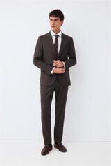 Pedro del Hierro Tailored high-waisted serge trousers Brown